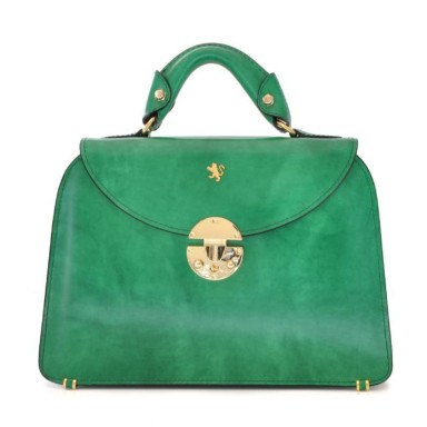 Pratesi REM285/P - Veneziano Small Lady Bag in cow leather Radica Emerald