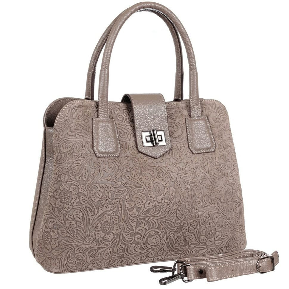 Сумка жіноча шкіряна Desisan 571-223 бежевий замш