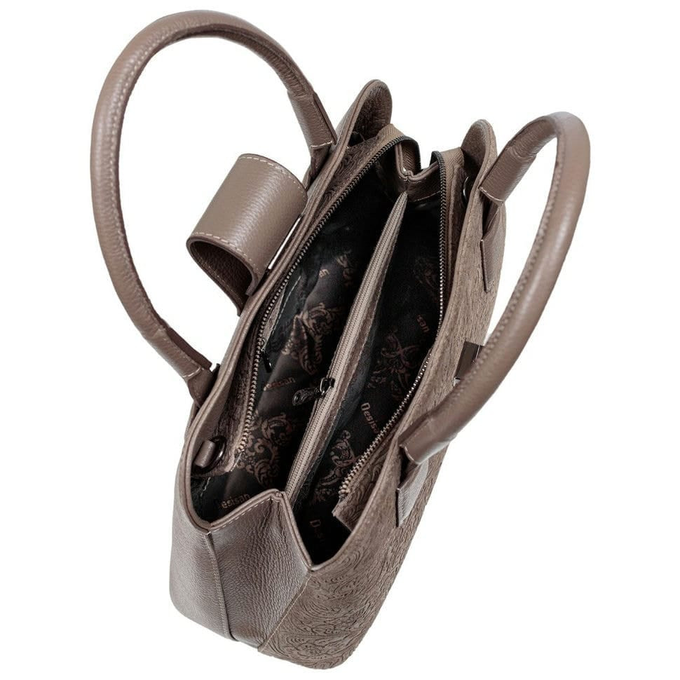 Сумка жіноча шкіряна Desisan 571-223 бежевий замш