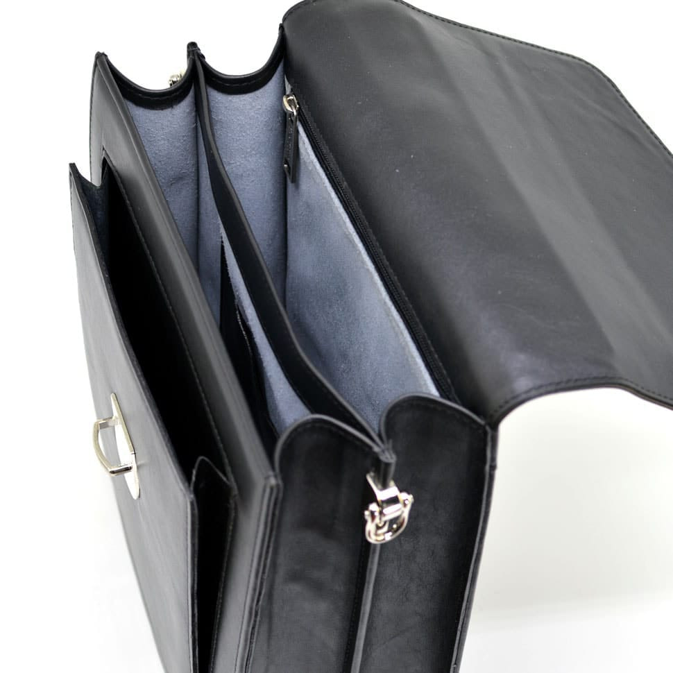 Барсетка каркасная, мужской клатч TARWA GA-1424 средняя