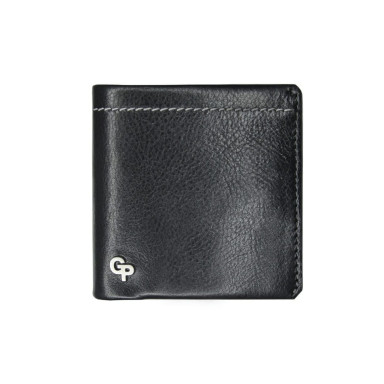 Leather wallet Grande Pelle glossy leather black