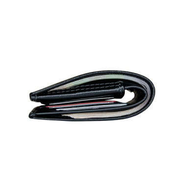 Leather wallet Grande Pelle glossy leather black
