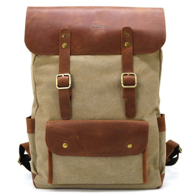 Laptop backpack made of canvas and crazy horse RBs-9001-4lx from TARWA brand
