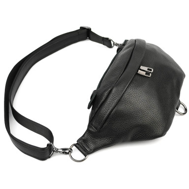 Womens leather fanny pack waist bag Limary Lim-061FA black flotar