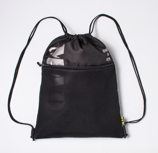 Удобный городской рюкзак-мешок для обуви черного цвета от MAD | born to win™