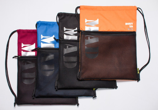 Удобный городской рюкзак-мешок для обуви черного цвета от MAD | born to win™