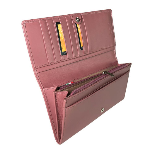 Шкіряне портмоне New Rainbow 3435 rosa antico пудровий