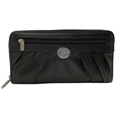 Портмоне кожаное Swarovski 3160 nero черный