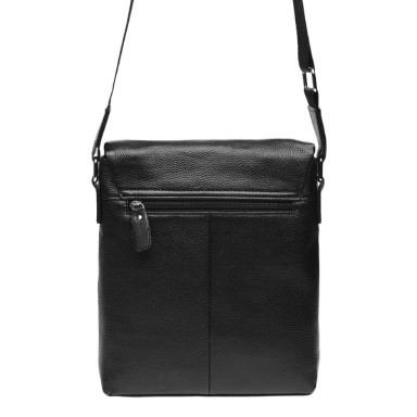 Men's leather shoulder bag Borsa Leather k19137-black
