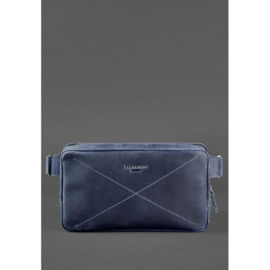 Dropbag Maxi Leather Belt Bag blue