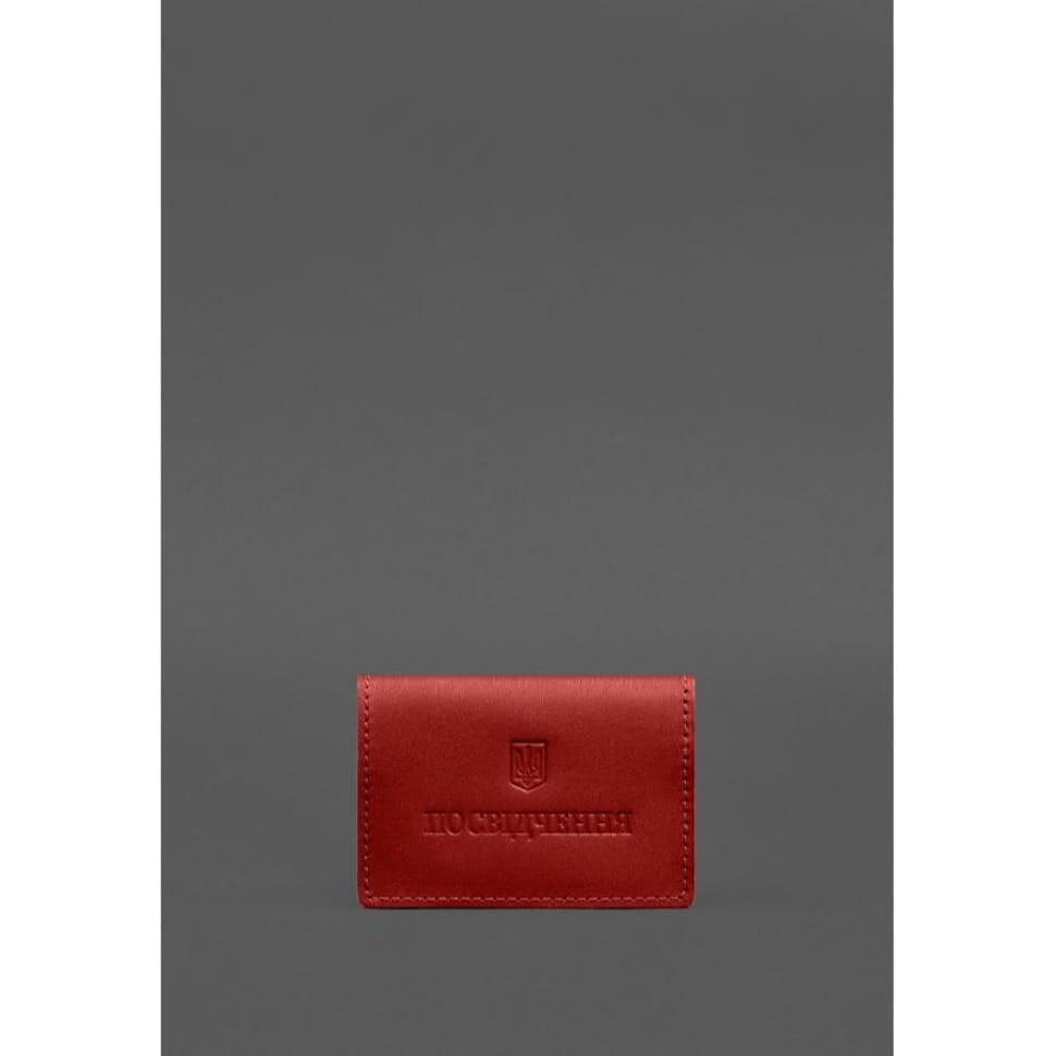 Leather cover for pension certificate red