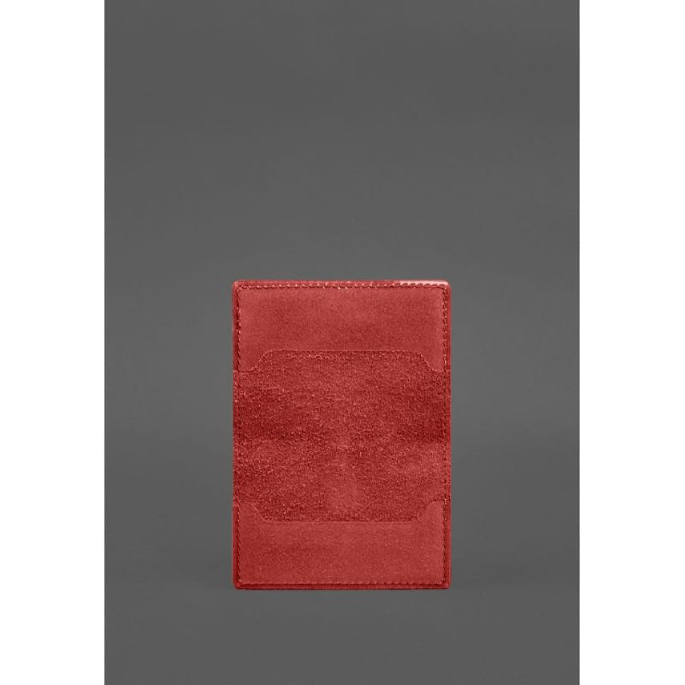 Leather cover for pension certificate red