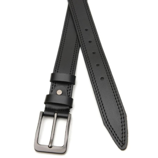 Шкіряний чоловічий ремінь V1125GX16-black