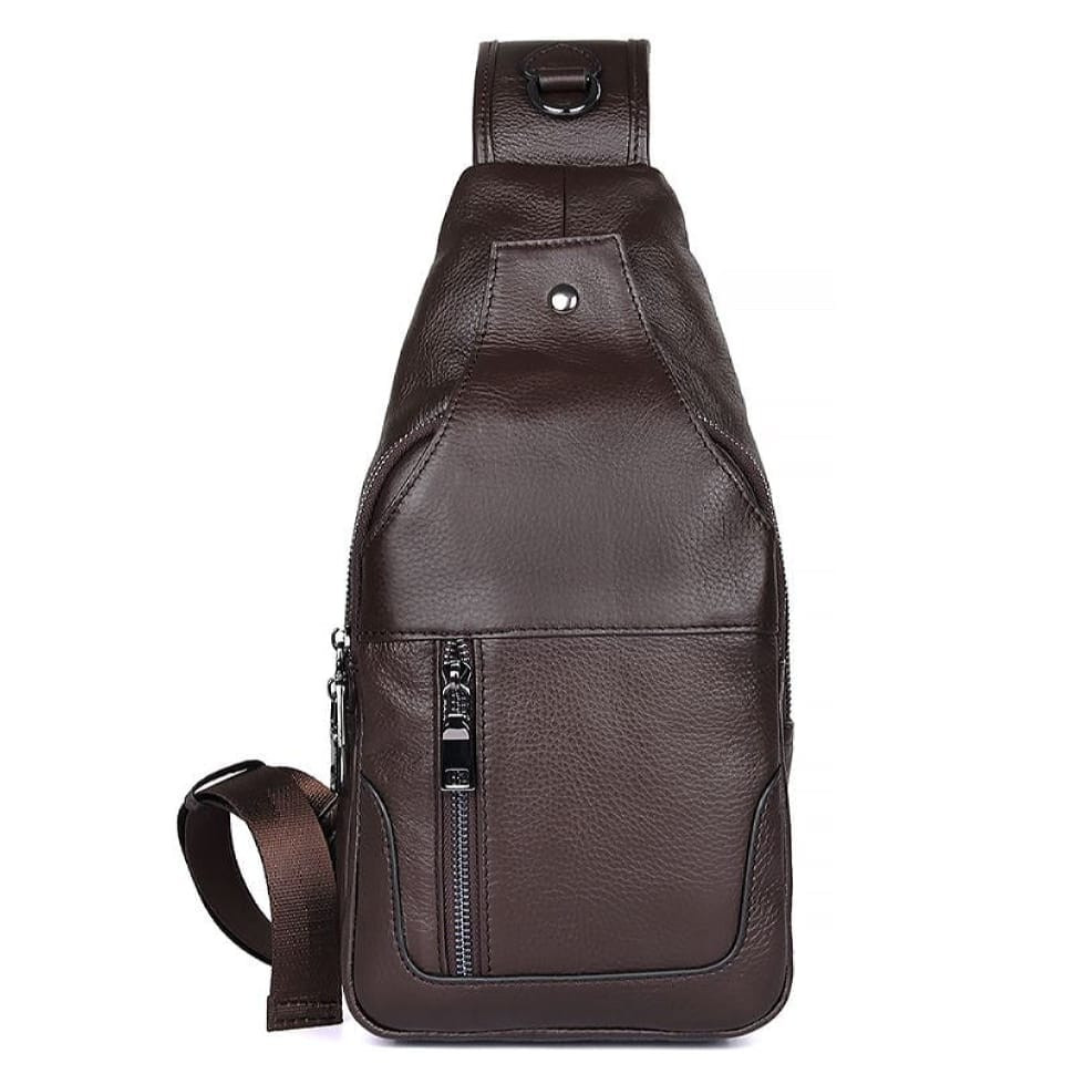muzhskoj kozhanyj sling ryukzak na odno plecho jd4004c john mcdee
