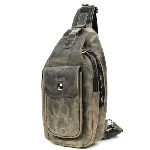 Модний рюкзак слінг на одну шлейку сірий TARWA RJ-4007-3md