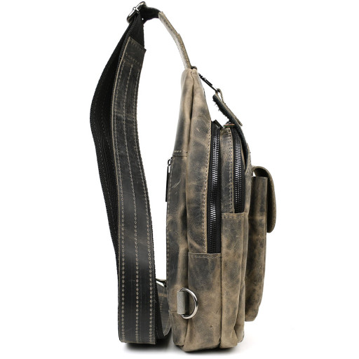 Модний рюкзак слінг на одну шлейку сірий TARWA RJ-4007-3md
