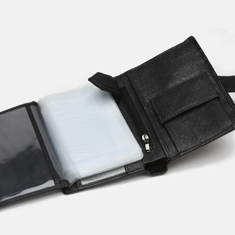 Чоловічий шкіряний гаманець Ricco Grande K1302-black
