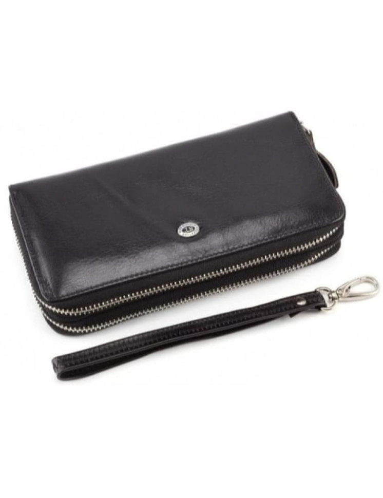 Чоловічий гаманець-клатч шкіряний ST Leather B139-3 чорний