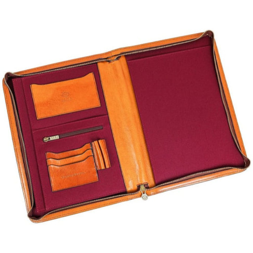 Шкіряна папка для документів A4 Candide жовта 5210401 Time Resistance