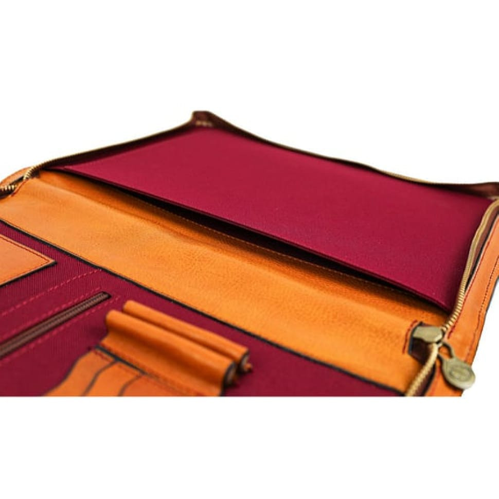 Шкіряна папка для документів A4 Candide жовта 5210401 Time Resistance