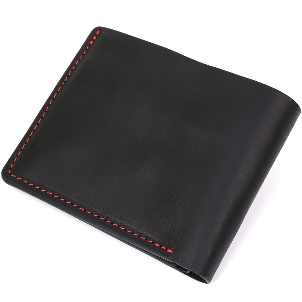 Оригінальна портмоне комбі унісекс на магніті GRANDE PELLE 11207 Чорне