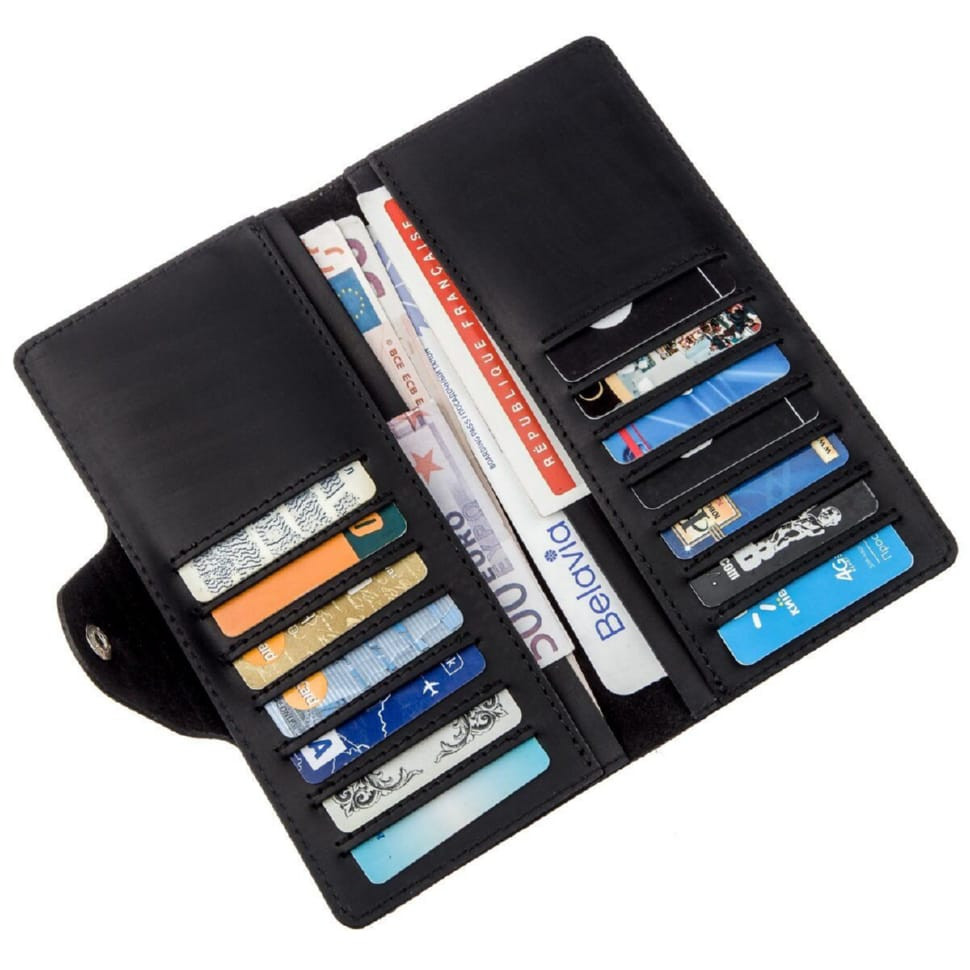 Гаманець чоловічий з вінтажній шкіри SHVIGEL 16165 Чорний