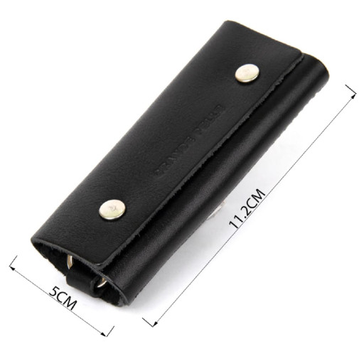 Универсальная кожаная ключница GRANDE PELLE 11351 Черный