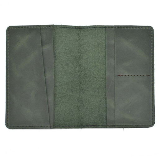 Leather passport cover, military ID TARWA RE-passp green