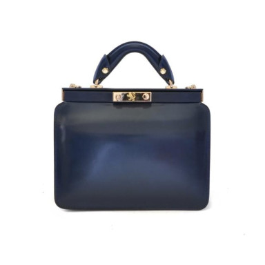 Pratesi RBL153 - Vittoria Colonna Lady Bag in cow leather Radica Blue