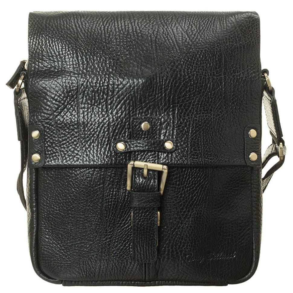 Барсетка м'яка шкіряна Tony Bellucci 5130-893 чорний флотар