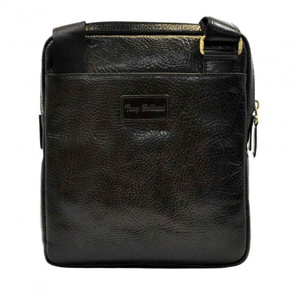 Барсетка м'яка шкіряна Tony Bellucci 5065-893 чорний флотар