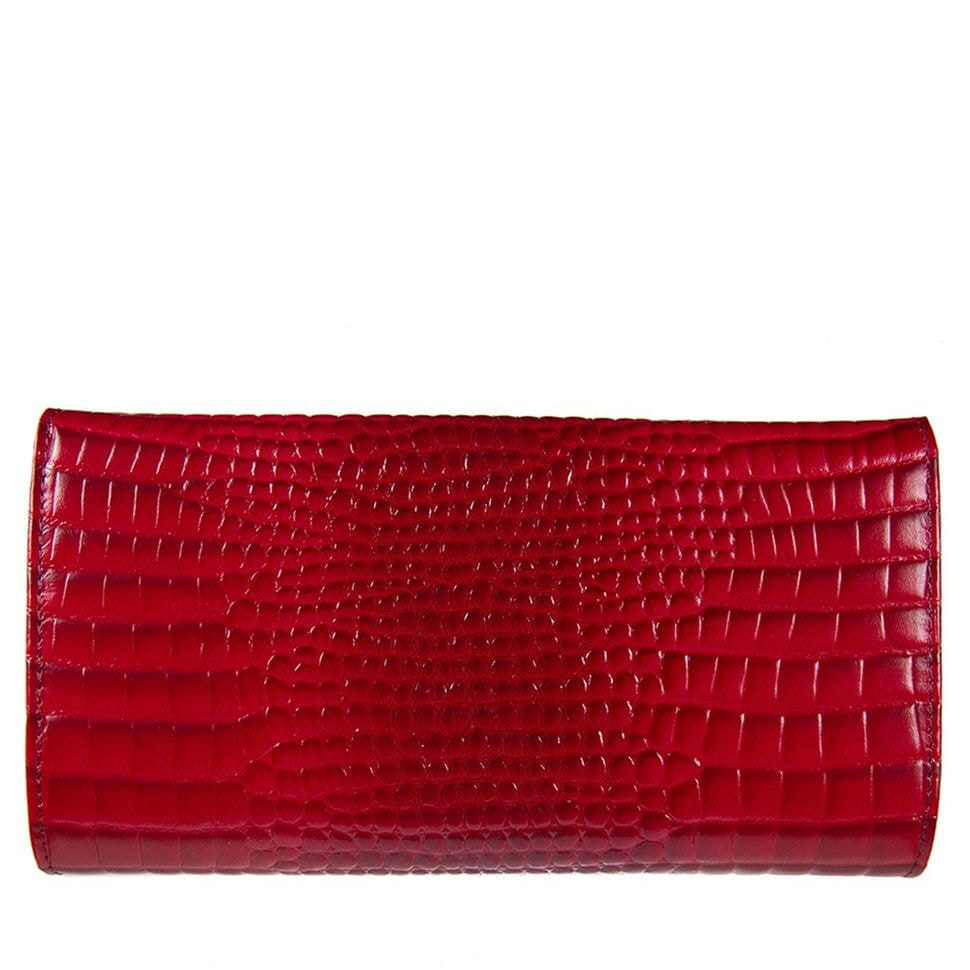 Гаманець жіночий шкіряний Desisan 057-658 червоний кроко лак