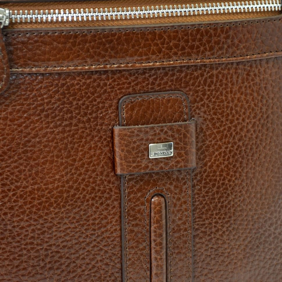 Барсетка м'яка шкіряна Desisan 1350-015 рудий флотар