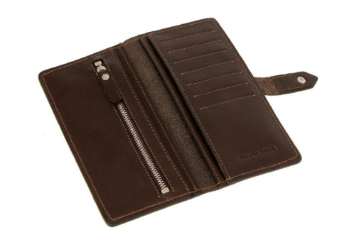 Портмоне шкіряне 524620 GP, шоколад, від бренду Grande Pelle