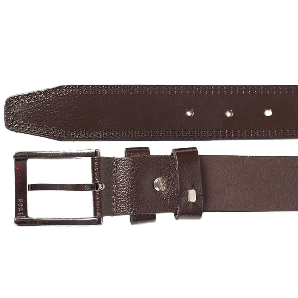 Ремінь шкіряний YSK класичний 3,5 см 3000-2 коричневий