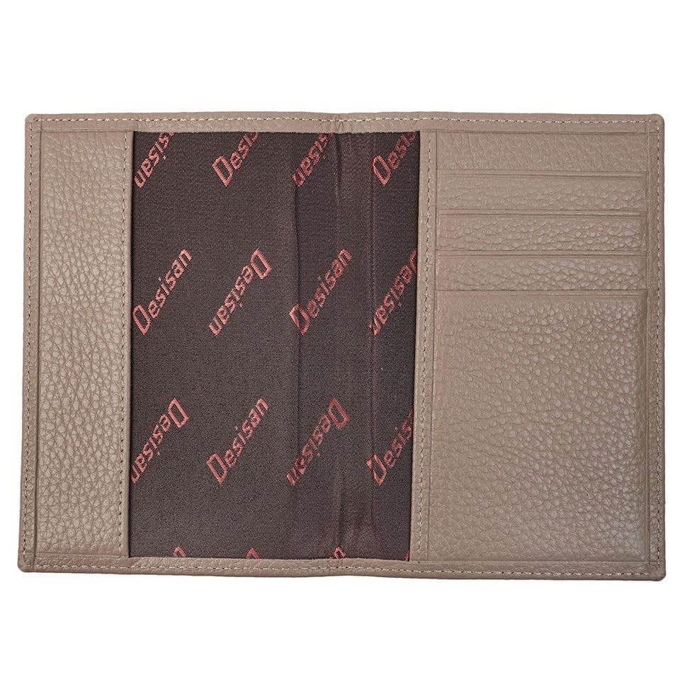 Паспорт шкіра Desisan-283 бежевий флотар