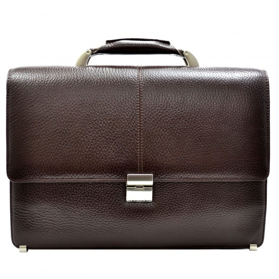 Шкіряний портфель Desisan 5006-019 коричневий флотар