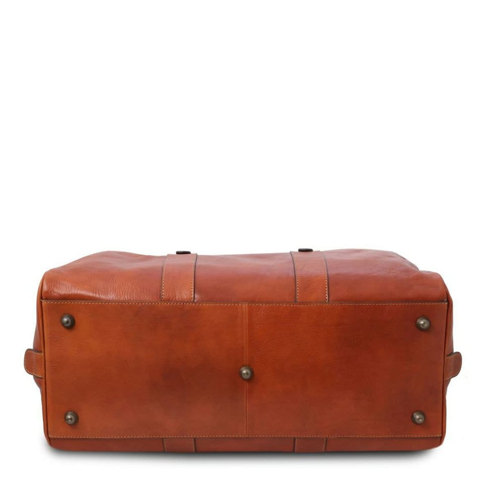 TL Voyager Leather travel bag with front pocket Tuscany TL142140