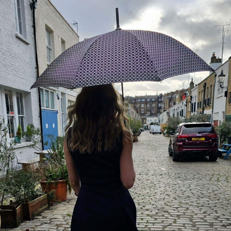 Парасолька-тростина жіноча Fulton Diamond L850 Princess - Pink Foulard