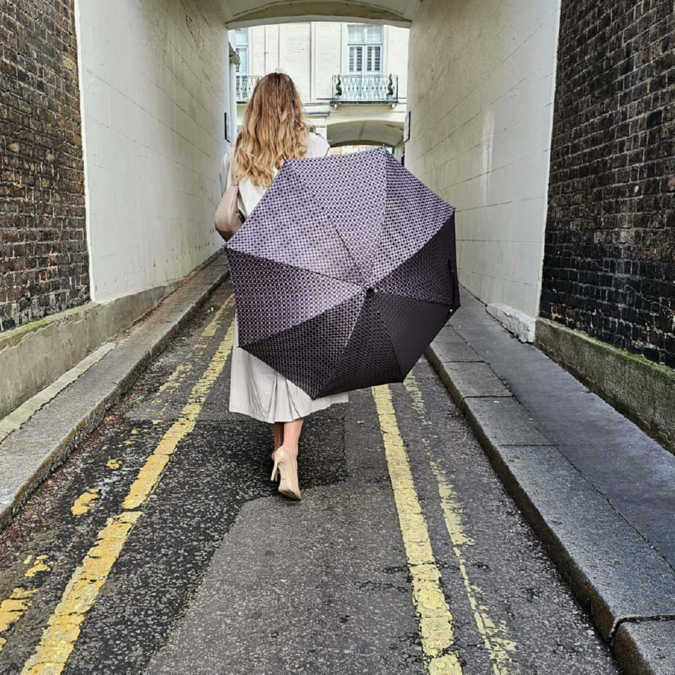 Парасолька-тростина жіноча Fulton Diamond L850 Princess - Pink Foulard