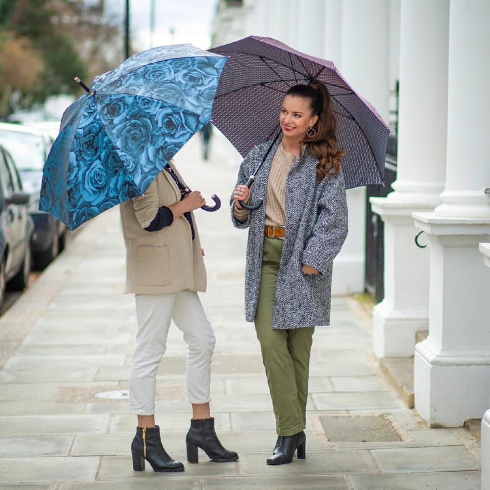 Парасолька-тростина жіноча Fulton Diamond L850 Princess - Pink Foulard