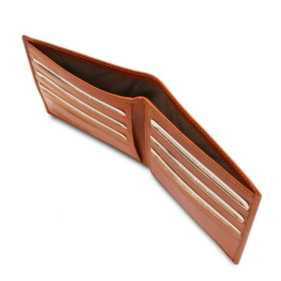 Ексклюзивний подвійний шкіряний гаманець для чоловіків Тоскана TL142060