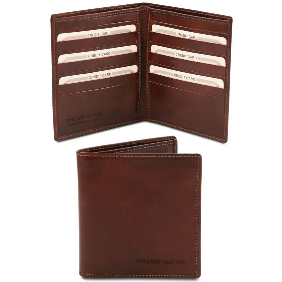 Ексклюзивний подвійний шкіряний гаманець для чоловіків Тоскана TL142060