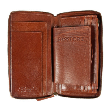 Travel wallet Ashwood TW01 Chestnut (Chestnut)