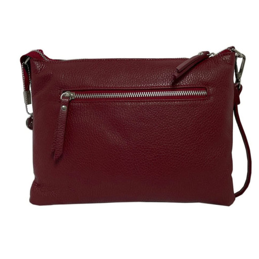 Сумка жіноча шкіряна Borsa CA046-01DR dark red червона