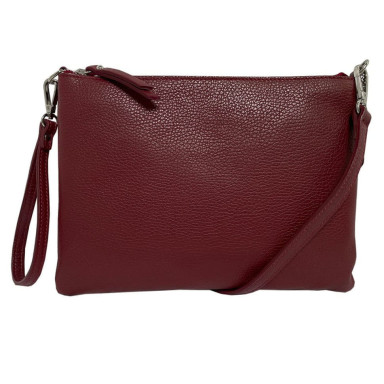 Сумка жіноча шкіряна Borsa CA046-01DR dark red червона