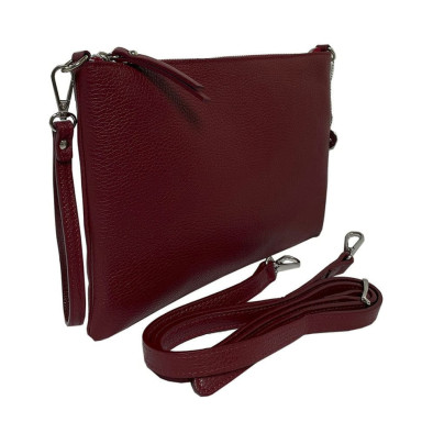 Сумка жіноча шкіряна Borsa CA046-01DR dark red червона