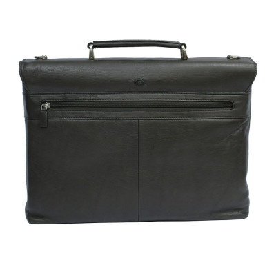 Leather briefcase Stripes 9514 moro brown
