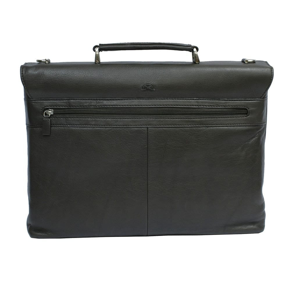 Шкіряний портфель Stripes 9514 moro коричневий