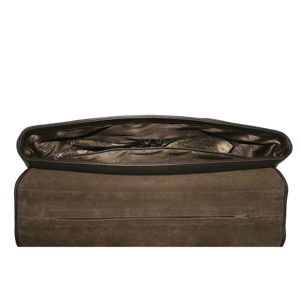 Шкіряний портфель Stripes 9514 moro коричневий